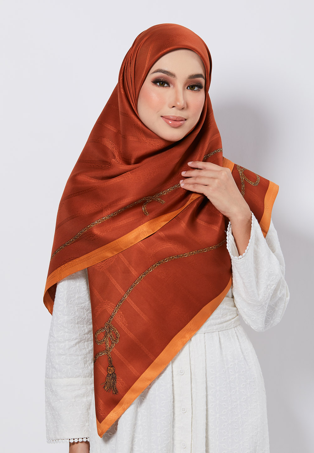 SQ MAYRAA JACQUARD TWILL IN SIENNA